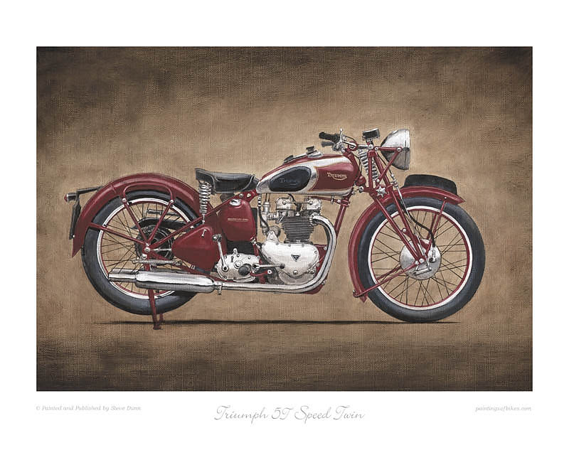Triumph motorcycle art print