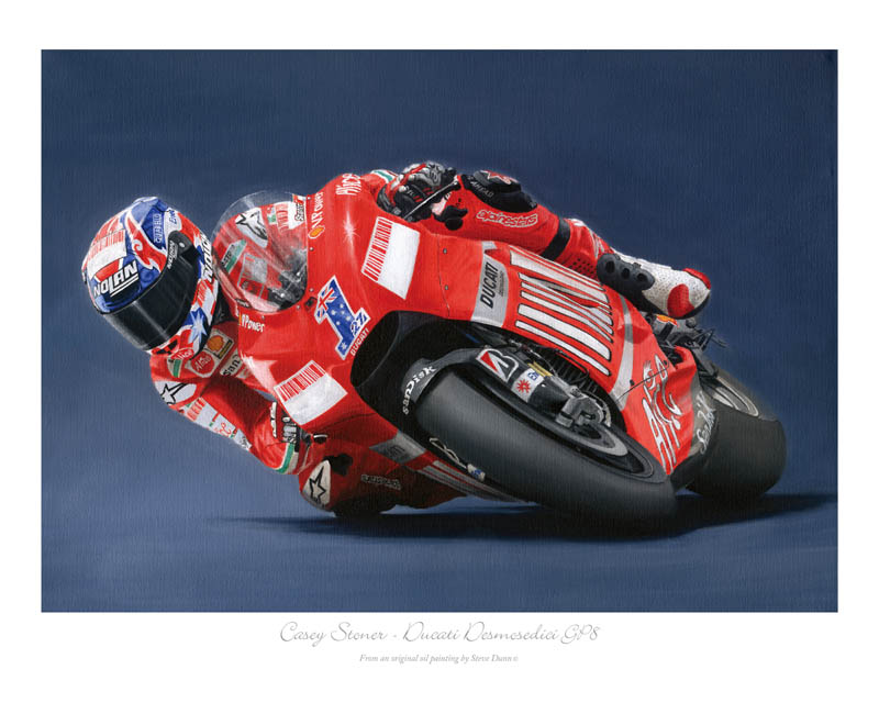 Casey Stoner Ducati motorcycle art print