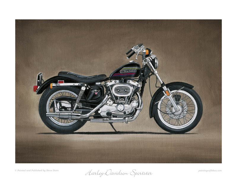 Harley-Davidson motorcycle art print