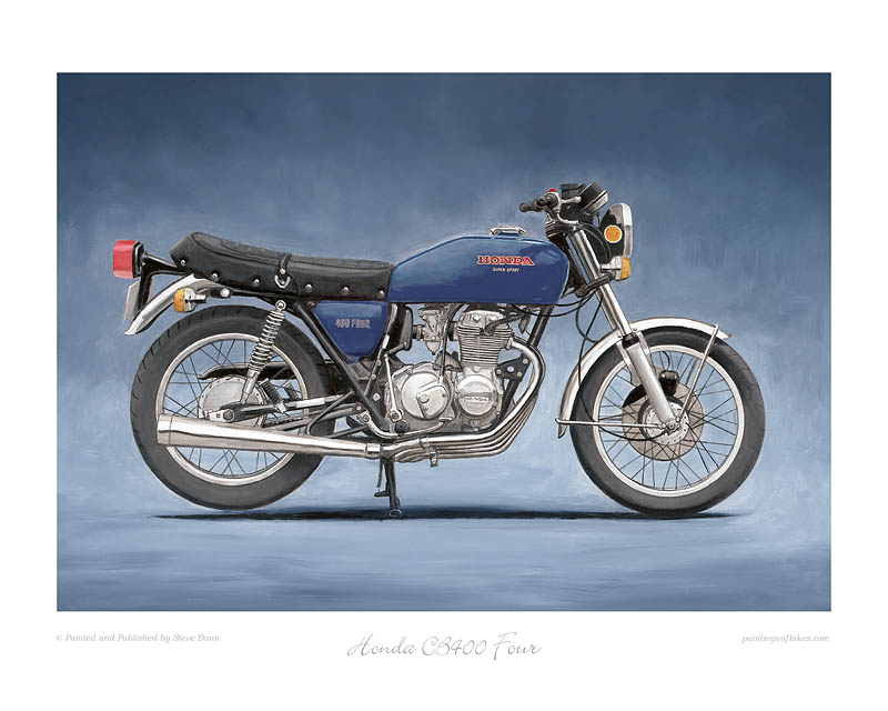 Honda CB400 Four motorcycle art print