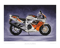 Honda CBR900RR FireBlade Urban Tiger motorcycle art print
