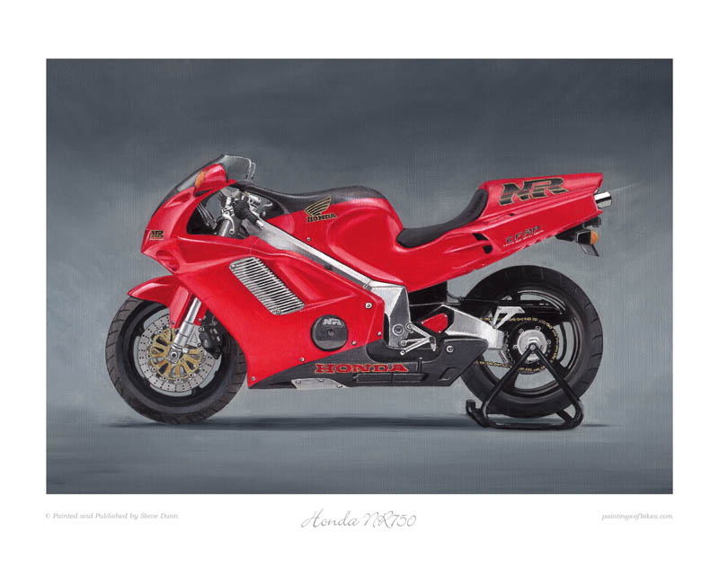 Honda NR750 motorcycle art print