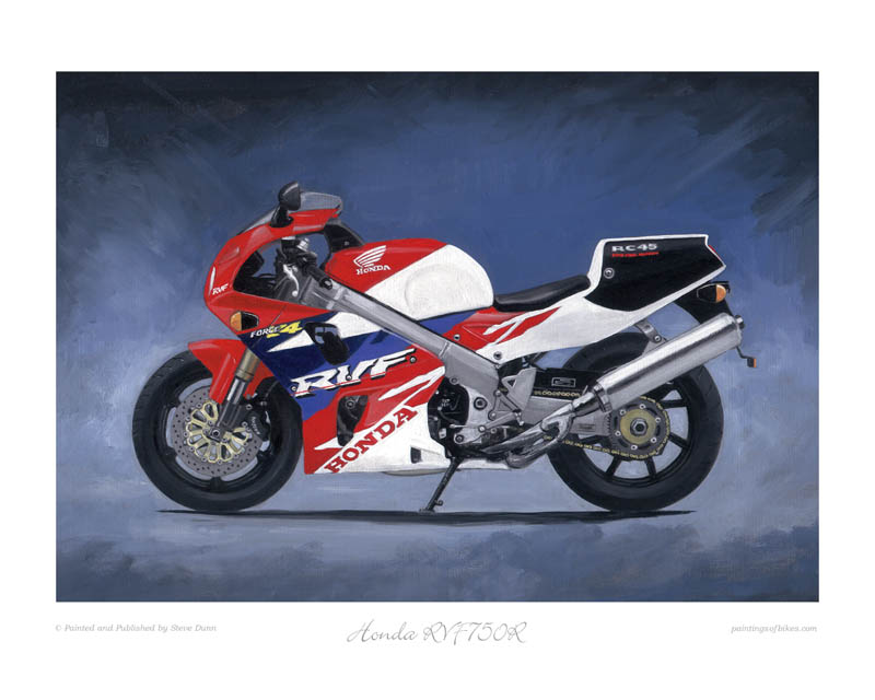 Honda RVF750 RC45 art motorcycle art print