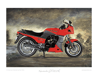Kawasaki GPz900R motorcycle art print