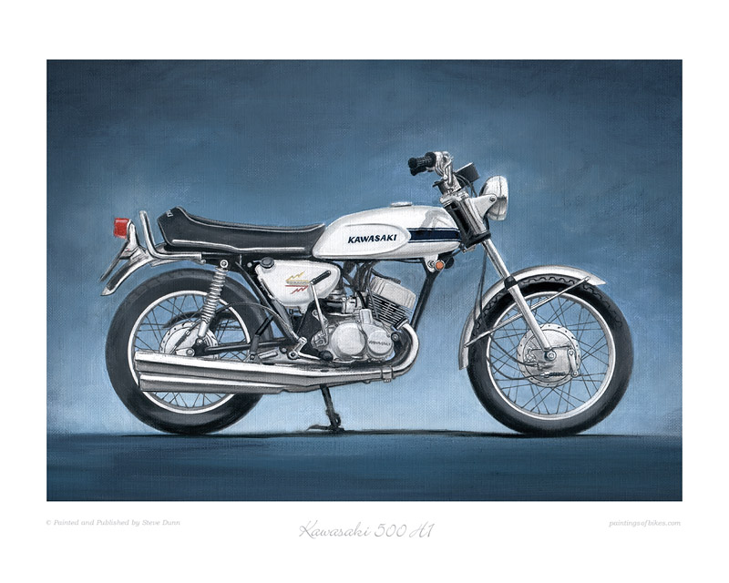 Kawasaki 500 H1 motorcycle art print