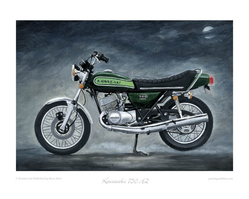 Kawasaki 750 H2 motorcycle art print
