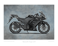 Kawasaki Ninja 250R motorcycle art print