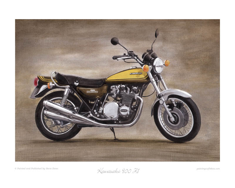Kawasaki 900 Z1 motorcycle art print