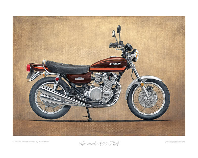 Kawasaki 900 Z1A brown print