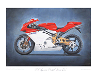 MV Agusta 750 F4 motorcycle art print
