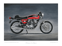 Morini motorcycle art print