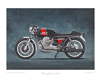 Moto Guzzi 750S motorcycle art print