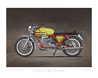 Moto Guzzi V7 Sport motorcycle painting