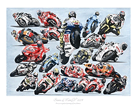 Stars of MotoGP print 2009