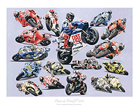 Stars of MotoGP print 2010