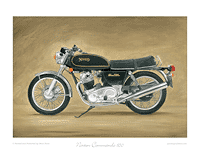 Norton Commando motorcycle art print