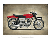 Norton Commando 750 Fastback motorcycle art print
