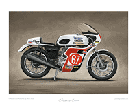 Slippery Sam motorcycle art print