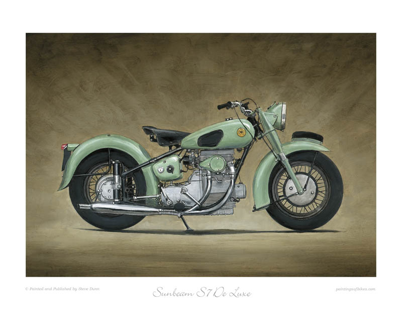 Sunbeam S7 De Luxe Motorcycle Art Print by Steve Dunn