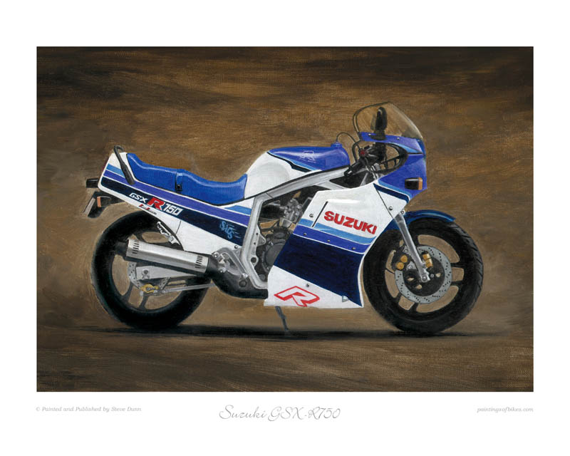 Suzuki GSX-R750 motorcycle art print