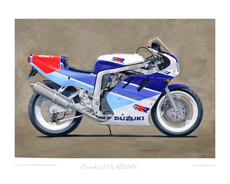 Suzuki GSX-R750RK motorcycle art print