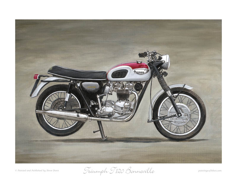 Triumph Bonneville motorcycle art print