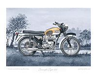 Triumph Tiger 100 motorcycle art print