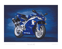 Yamaha R1 motorcycle art print