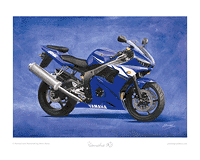 Yamaha R6 motorcycle art print