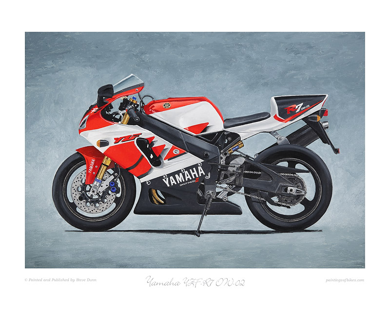 Yamaha YZF-R7 OW-02 motorcycle art print