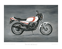 Yamaha RD250LC (red) motorcycle art print
