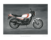 Yamaha RD350LC (Red) motorcycle art print