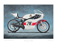 Yamaha TZ750 race motorcycle art print